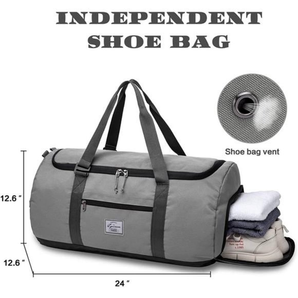 60l Duffle Bag for Men Gray - Picture 4 of 6